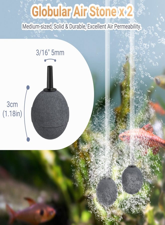 MoonOrange Aquarium Air Pump Accessories Kit with Standard Tubing, Air Stones, Check Valves, Suction Cups and Connectors.(10 Ft. Tubing/2 Air Stone) - Image 2